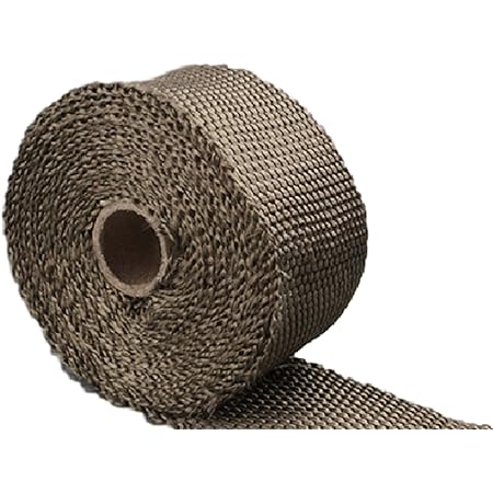 Amazon サーモバンテージ 布 チタン バイク 耐熱 バイク マフラー ガード セラミックファイバー チタン 5m マフラーカバー 車 バイク