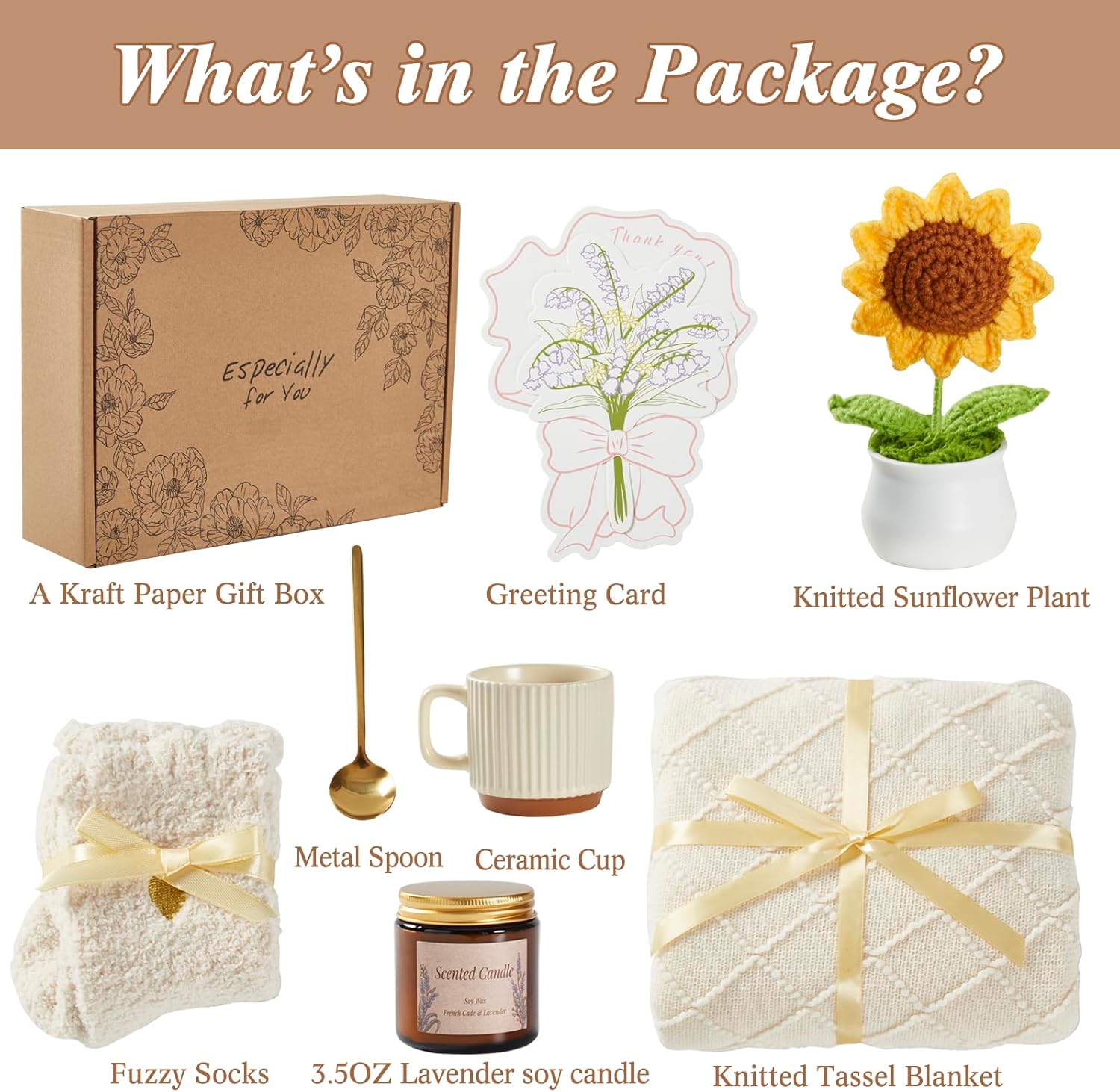 Birthday Gifts for Women, Sending Sunshine Sunflower, Self Care Set Get Well Soon Gift Baskets, Sending Hug Baskets Package, Thinking of You Gift for Mom Best Friend Her Wife Sister Girlfriend Grandma - Image 3