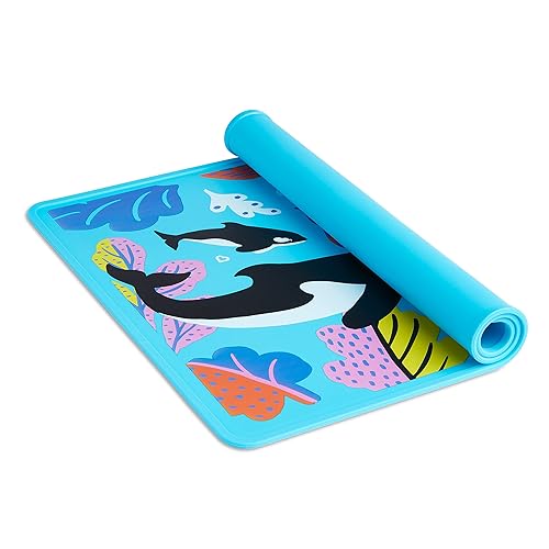 Miniatura 2 de Munchkin WildLove - Mantel individual reversible de silicona para niños, 1 unidad, Orca