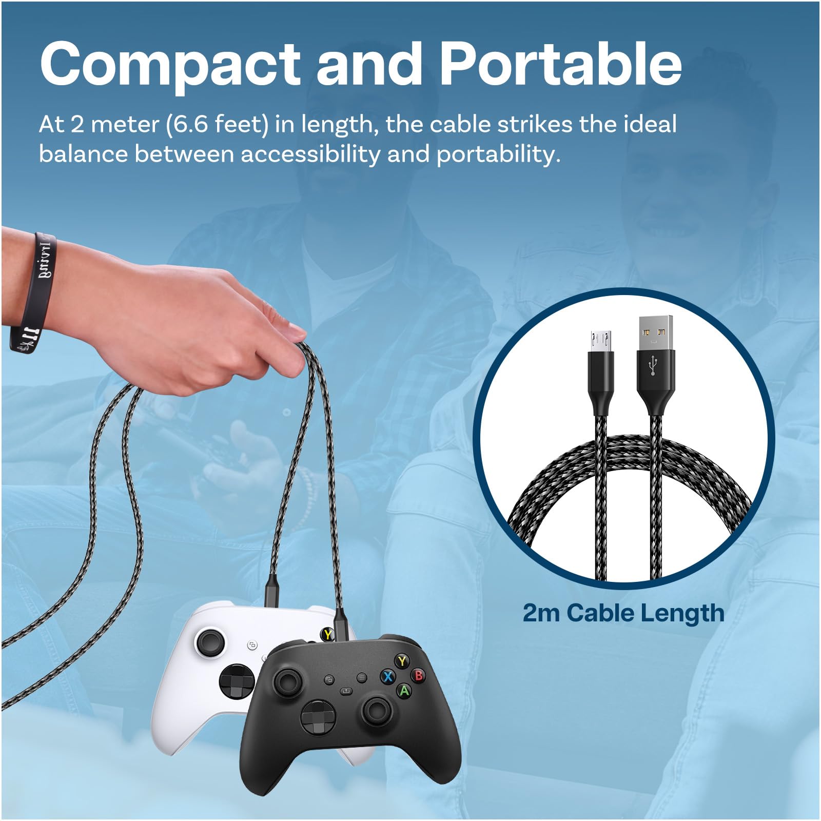 Cavo Di Ricarica E Sincronizzazione Micro USB Da 1 M Usb A A Micro B Ad Angolo Sinistro M M 0 25mm - Foto 8