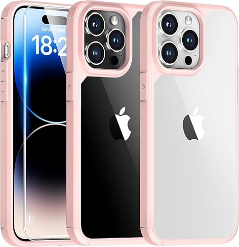 Miniatura 226 de TAURI Funda 3 en 1 para iPhone 13 Pro, [no amarilla] con 2 protectores de pantalla, funda delgada a prueba de golpes para iPhone 13 Pro, color negro