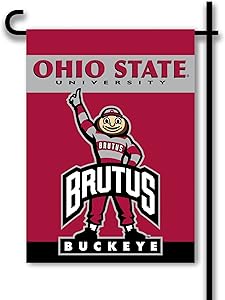 NCAA Ohio State Buckeyes 2-Sided Garden Flag, Team Color,