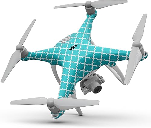 Miniatura 2 de DesignSkinz - Compatible con Drone DJI Spark - Adhesivo protector de vinilo resistente a los arañazos - Patrón verde azulado marroquí