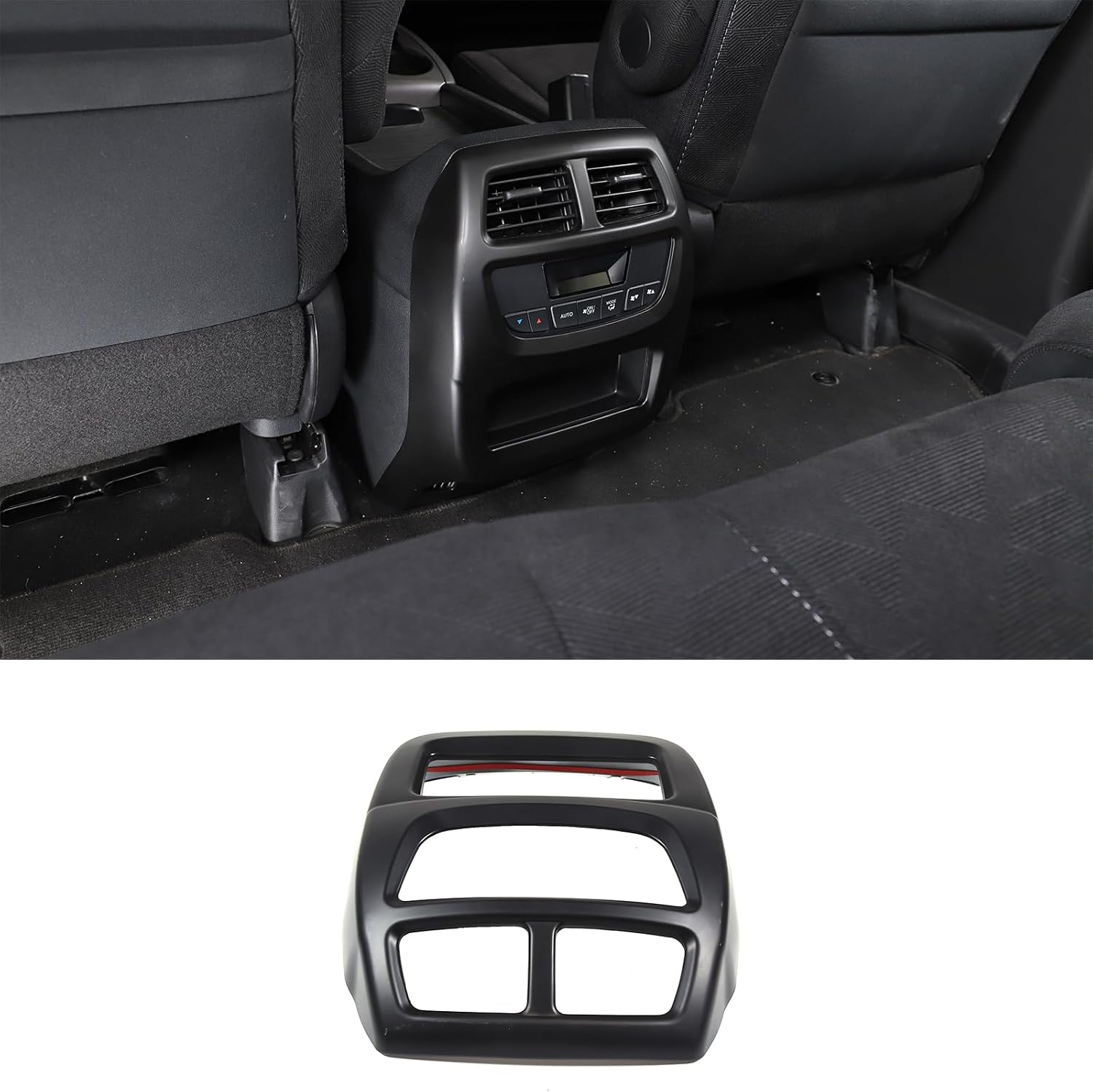 Rear Air Vent Cover Fit for Honda Pilot 2015-2022 Rear Center Console Air Vent Cover Rear Air Outlet Vent Trim Cover ABS (Carbon Fiber Pattern)