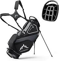 unihimal Lightweight 14-Way Golf Stand Bag for Men & Women - Multiple Pockets, Dual Straps, Rain Hood
