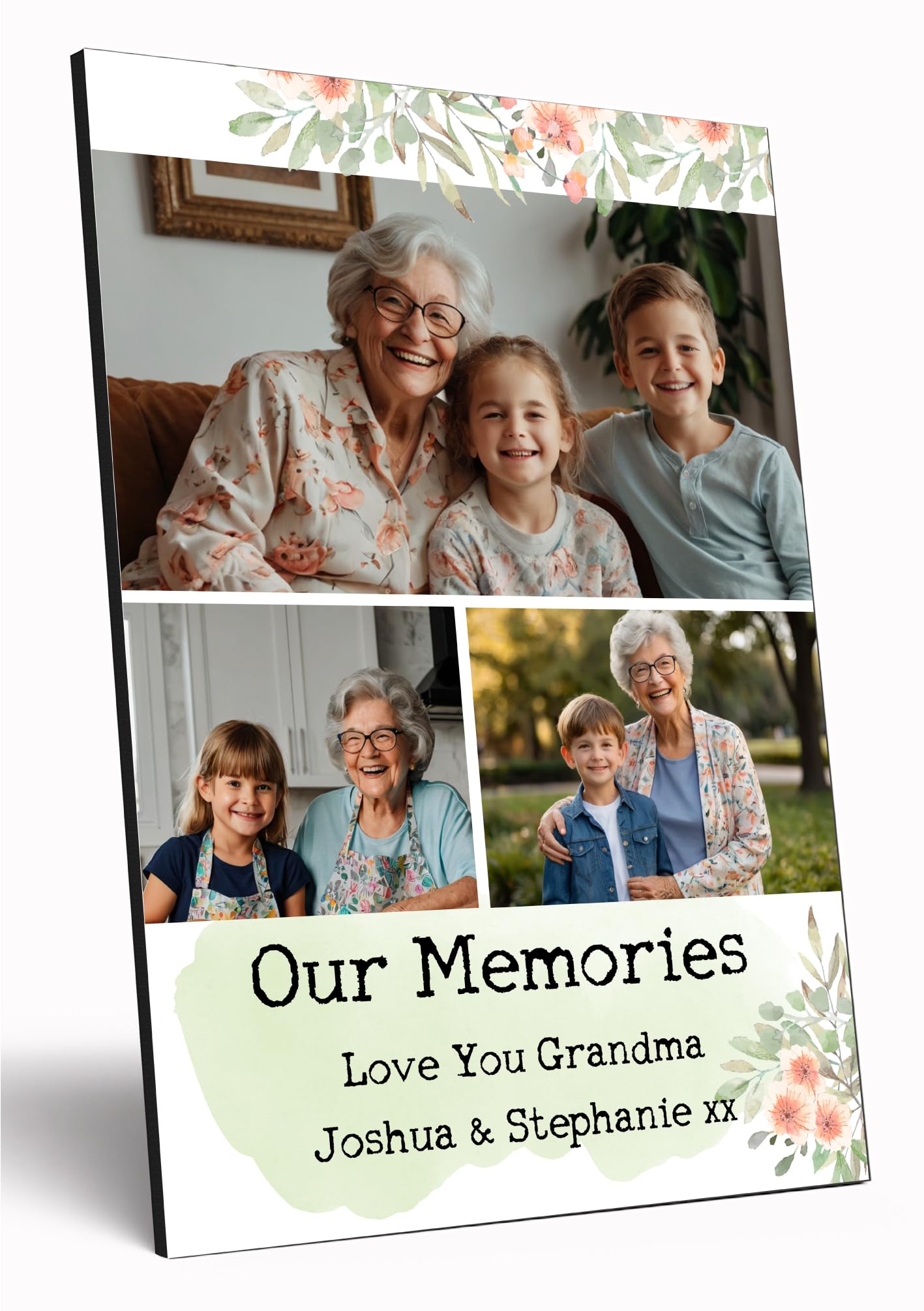 Personalised Photo Gift A4 Wooden Wall Art Mother's Day Customised Print for Mum Mummy Grandma Nan Gift