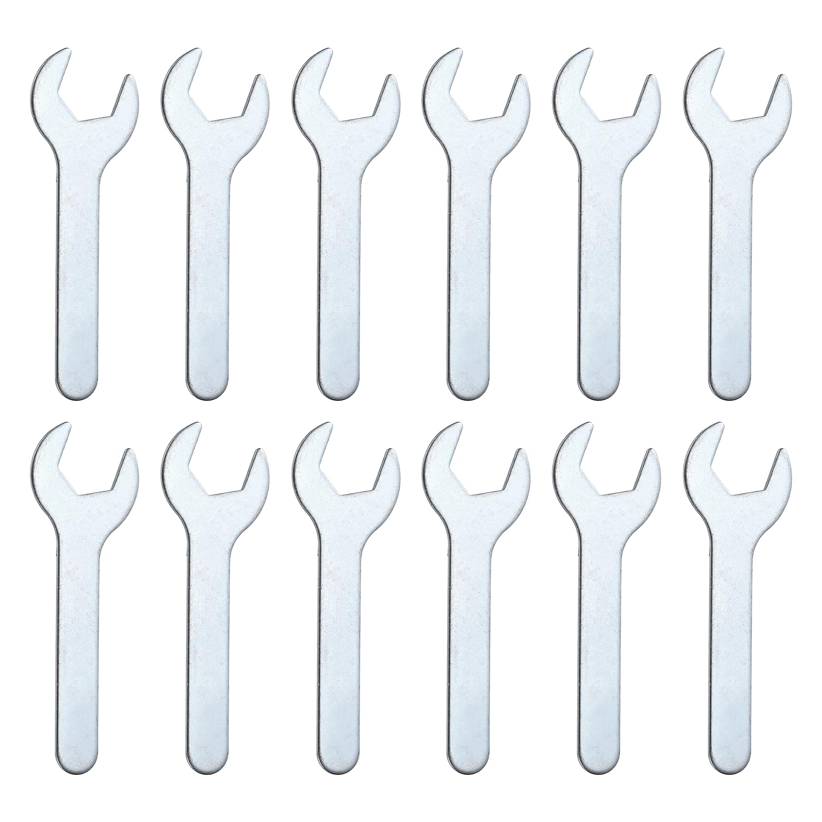sourcing map 12Pcs Super Thin Single Open End Wrench 22mm Metric End 2.8mm Thickness Galvanized Steel Slim Wrench Ultra Thin Mechanic Spanner Tool for Tight Space