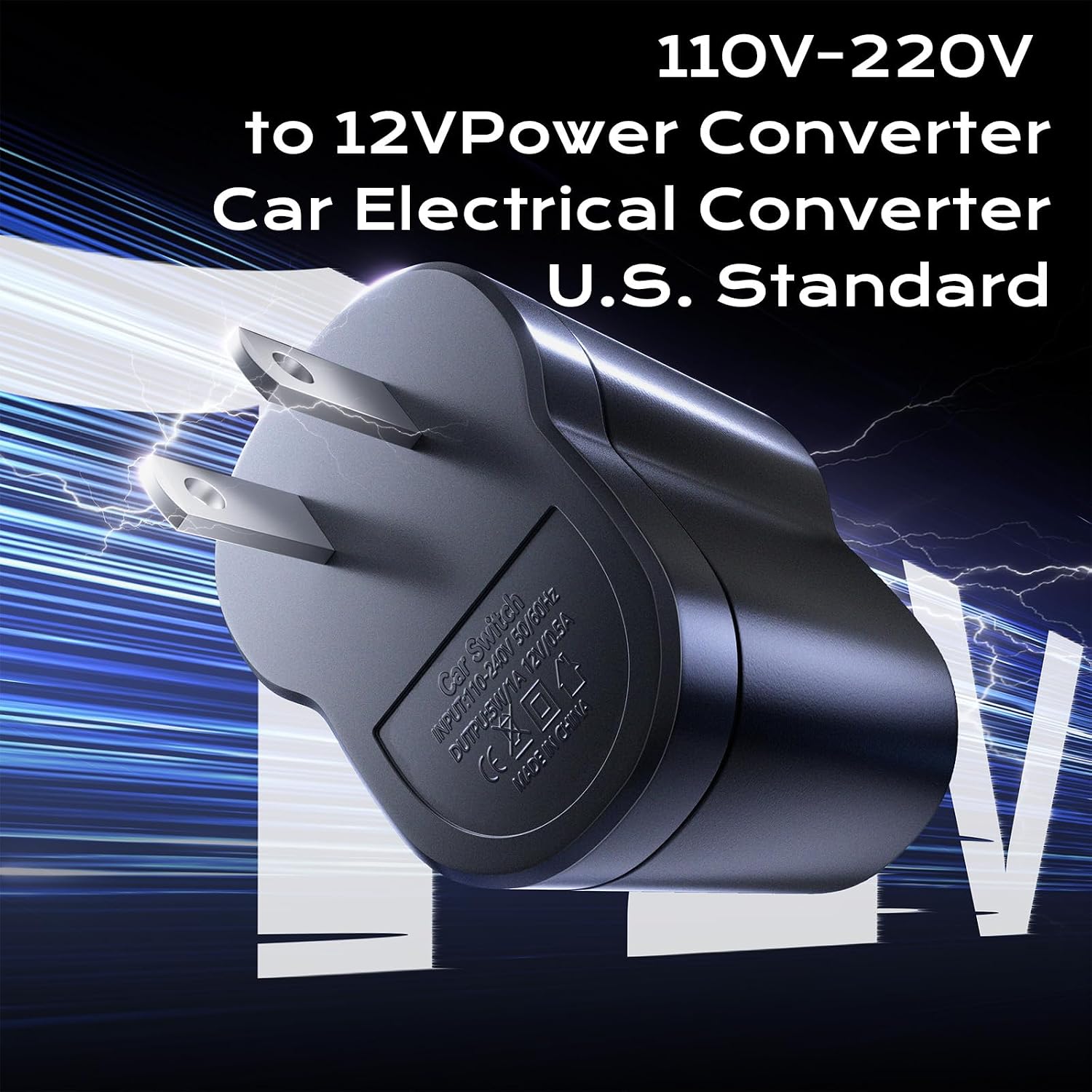 OBEST AC to DC Car Cigarette Lighter Socket Adapter Converter, DC 12V 1A Vehicle Power Inverters, Universal Power Supply Transformer Wall Plug for Car Electronics (US Plug, 220V AC to 12V DC)