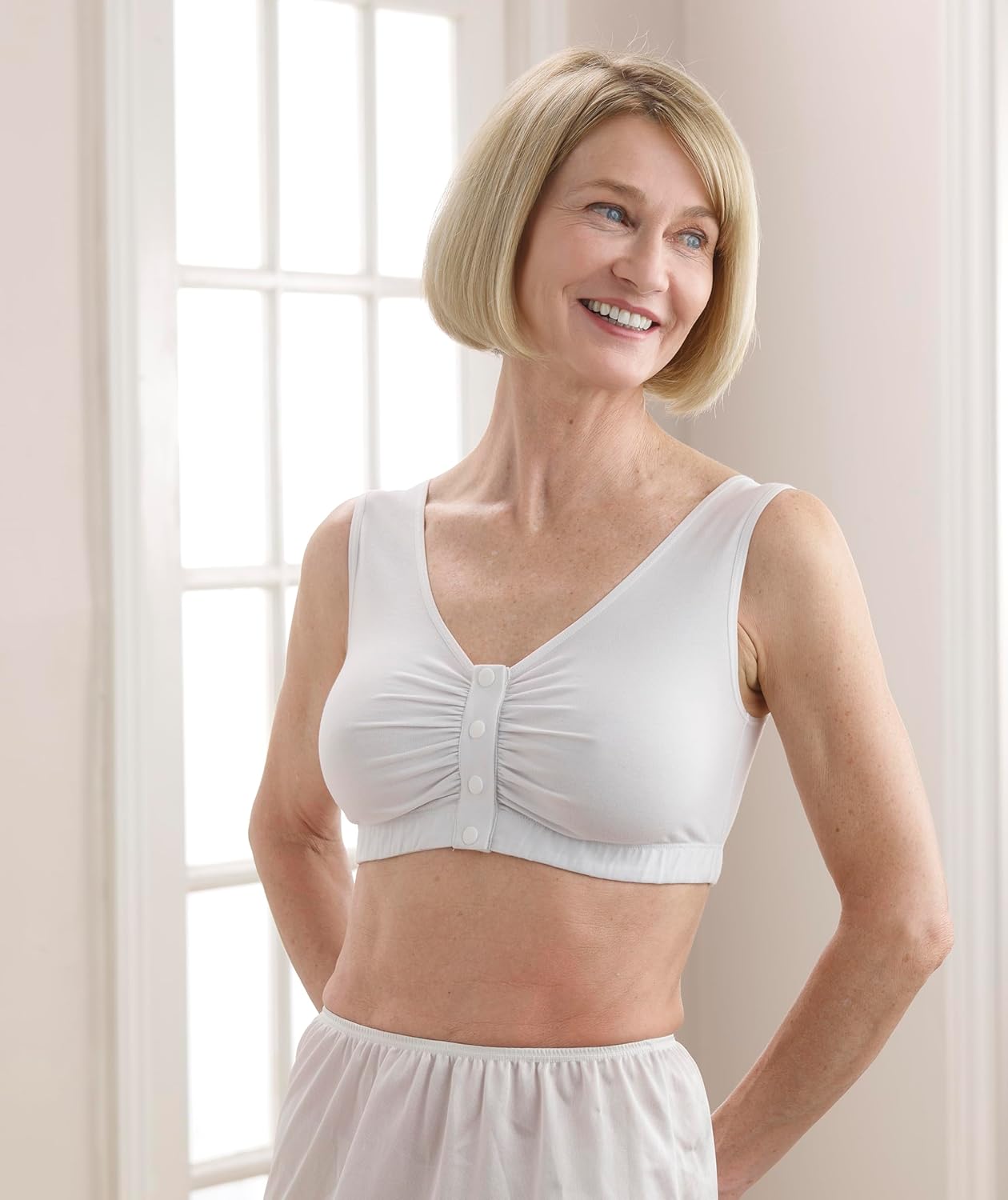 Silverts Front Closure Bra - Comfortable Adaptive Front Snap Bra for Elderly - Image 4