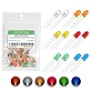 120pcs 5 mm الصمام أضواء الصمام الثنائي تشكيلة كيت حزمة منتشرة جولة عدسة DC 3 V 20 mA مصباح لمبة الإضاءة متنوعة متنوعة اللون مكونات الالكترونيات ضوء انبعاث الثنائيات أجزاء (6 ألوان × 20 جهاز كمبيوتر شخصى)