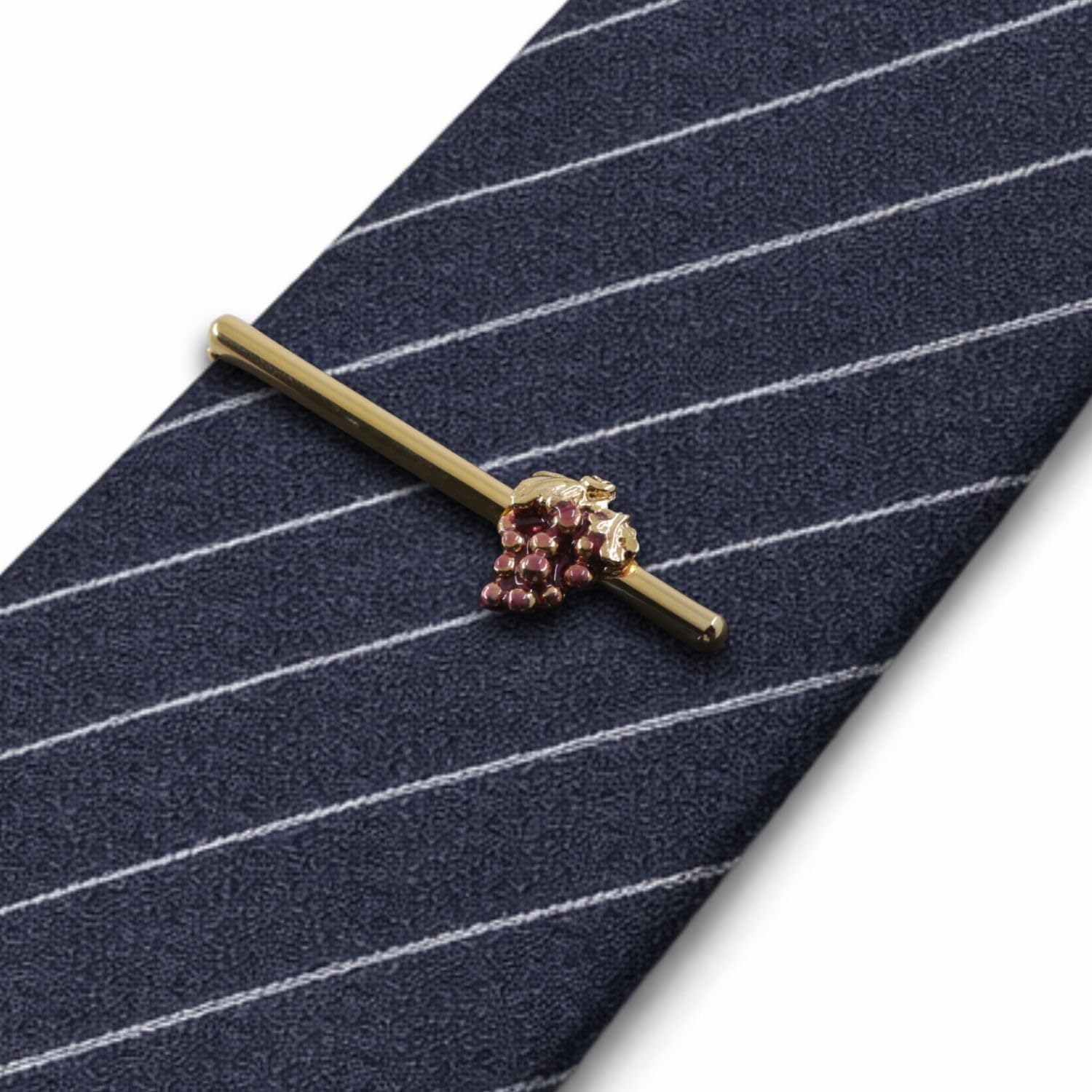 Grape Cluster Tie Clip Tie Bar - Silver, Gold