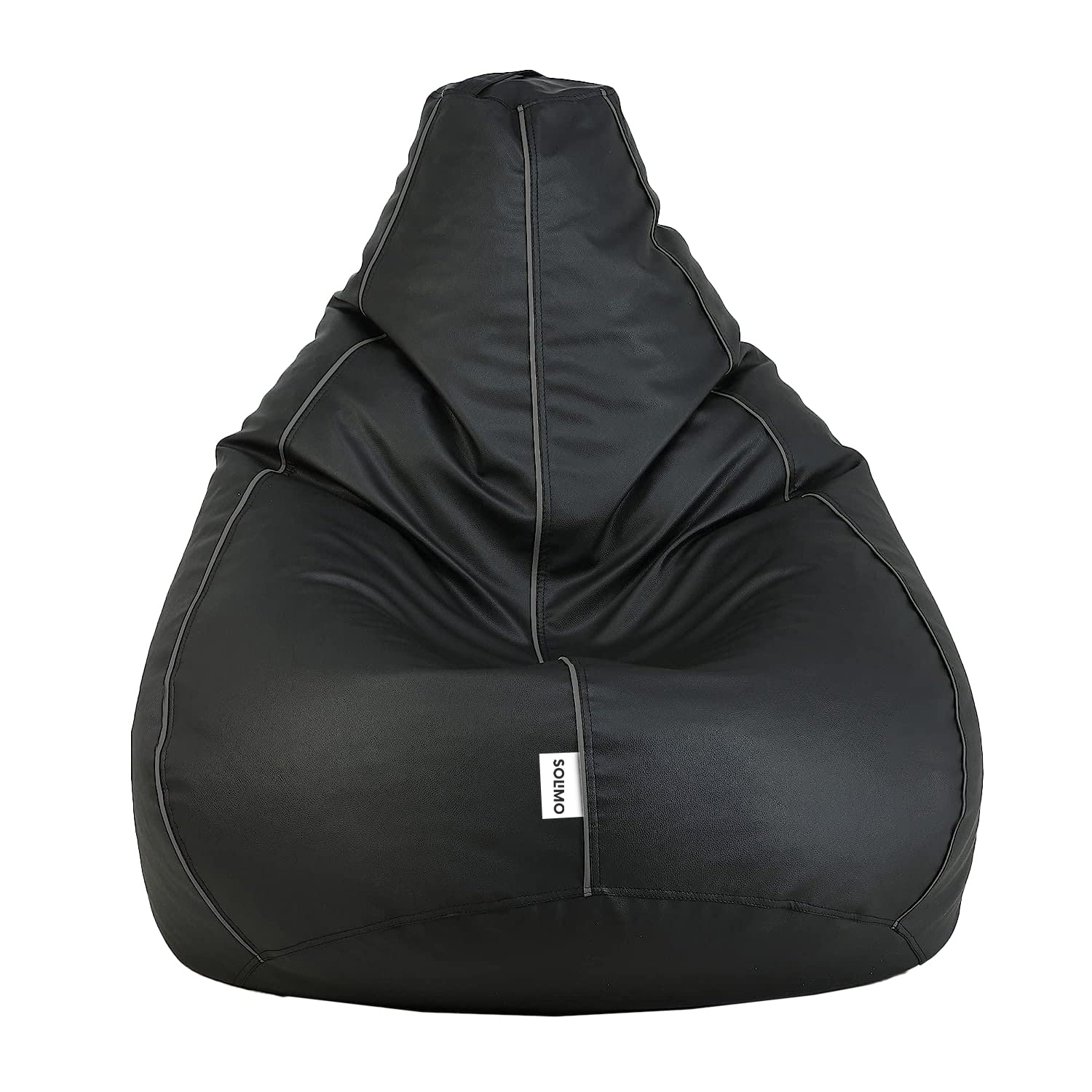 Amazon Brand - Solimo Classic XXXL Bean Bag Cover (Without Beans) - Black With Grey Piping (B09FFDQHV9) Amazon Price History, Amazon Price Tracker