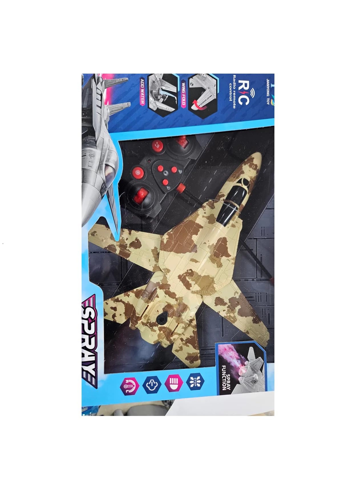 jilani Plane Toy Battery Powered Vehicles Plane W/Music Light Remote Control Airplane Toy 1