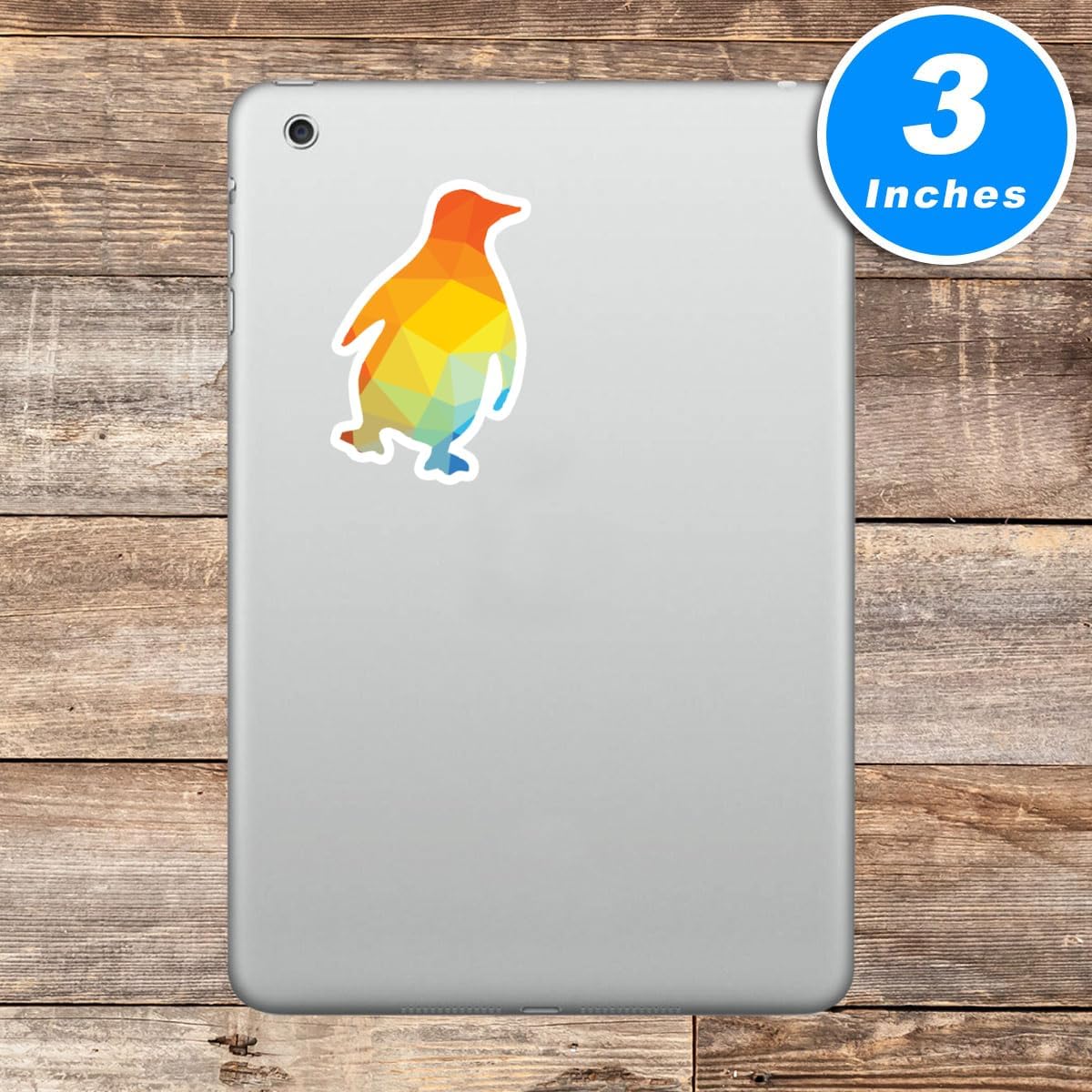 Polygon Penguin Sticker Penguins Stickers - 3 Pack - Set of 2.5, 3 and 4 Inch Vinyl Laptop Stickers - for Laptop, Phone, Water Bottle, Car & More Decal (3 Pack) S1082-3Pack
