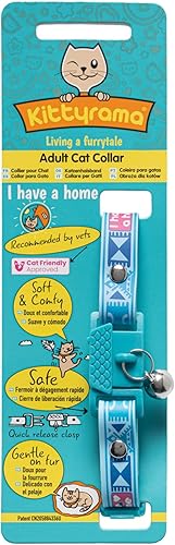 Vista 67 de Kittyrama Collar de gato Aqua con campana, ganador del premio, aprobado por veterinarios, liberación rápida, ligero y cómodo