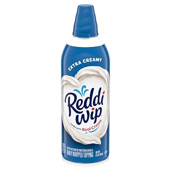Reddi-wip Extra Creamy Whipped Topping Made with Real Cream, 6.5 oz. Spray Can
