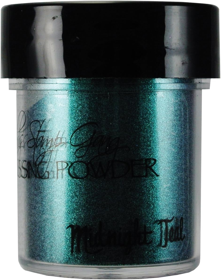 Lindy's Stamp Gang 2-Tone Embossing Powder, 0.5-Ounce, Midnight Teal Obsidian
