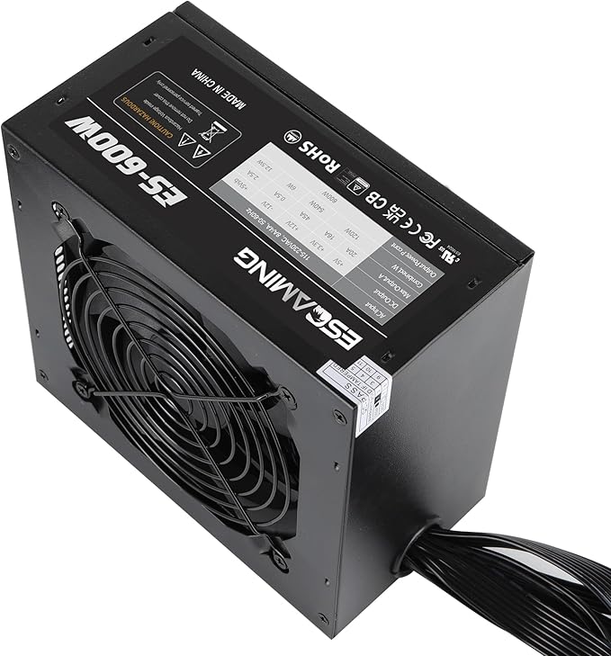 Fuente de Poder ESGAMING 600W ATX miniatura 2
