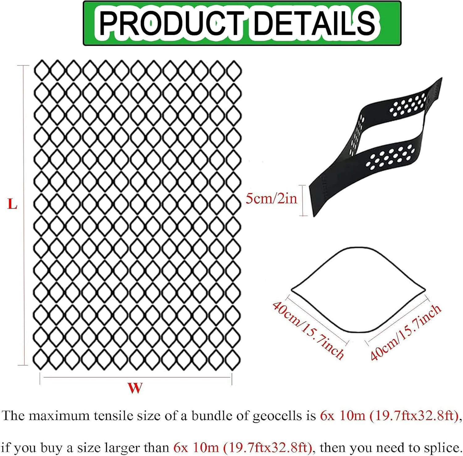 2 inch Geocell Ground Grid, HDPE Geo Grid Ground Nepal | Ubuy