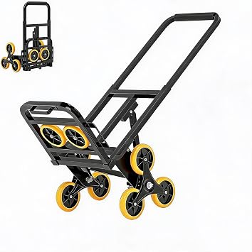 Stair Climbing Cart Folding Hand Truck, 6-Wheel Heavy Duty Dolly for Moving