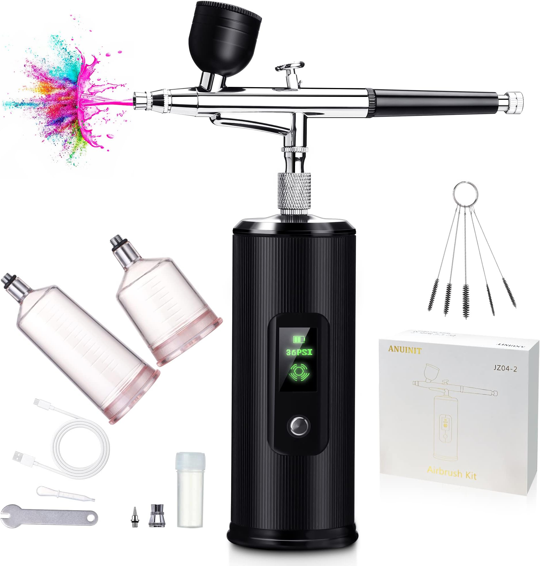 ANUINIT Airbrush Kit Black