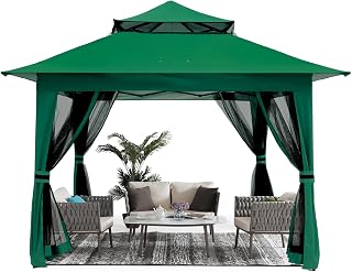 ABCCANOPY Pop Up Gazebo 13x13 - Outdoor Canopy Tent with Mosquito Netting for Patio Garden Backyard (Green)