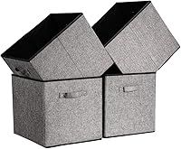 Vista 2 de Robuy Cube Storage Bins, 13x15x13 inch Stroage Bin,4-Pack Large Storage Boxes with Handle for Organizing Shelf,Nurery,Home,Colset