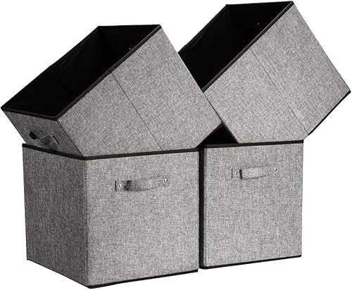 Miniatura 2 de Robuy Contenedores de almacenamiento en forma de cubo, 13 x 15 x 13 pulgadas, paquete de 4 cajas de almacenamiento grandes con asa para organizar