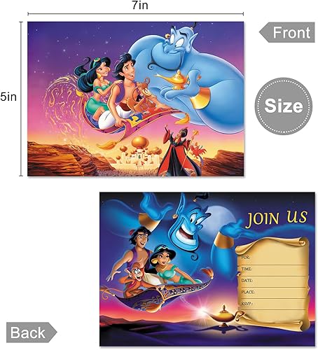 Miniatura 2 de 16 tarjetas de invitación de princesa, tarjetas de invitación de fiesta de cumpleaños de princesa con sobres, invitaciones de cumpleaños para niños