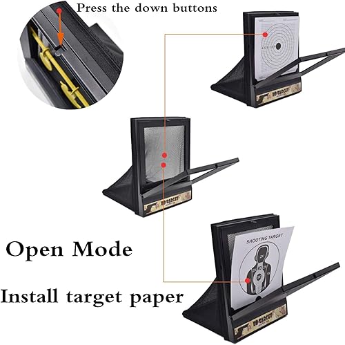 Miniatura 3 de Airsoft - Objetivo de objetivo con atrapasueños, dispositivo de reciclaje de balas BB portátil, soporte de objetivo de Airsoft y objetivo de papel