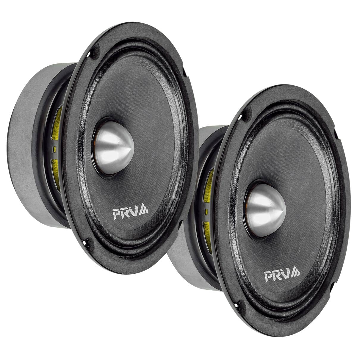 6.5 Inch Midrange Bullet Speaker Pair 6MR400-4 Bullet, 4 Ohm High Performance Car Audio Loudspeaker, 400 Watts Program Power, 1.5 in Voice Coil 200 Watts RMS, High Output Sound (2 Speakers)
