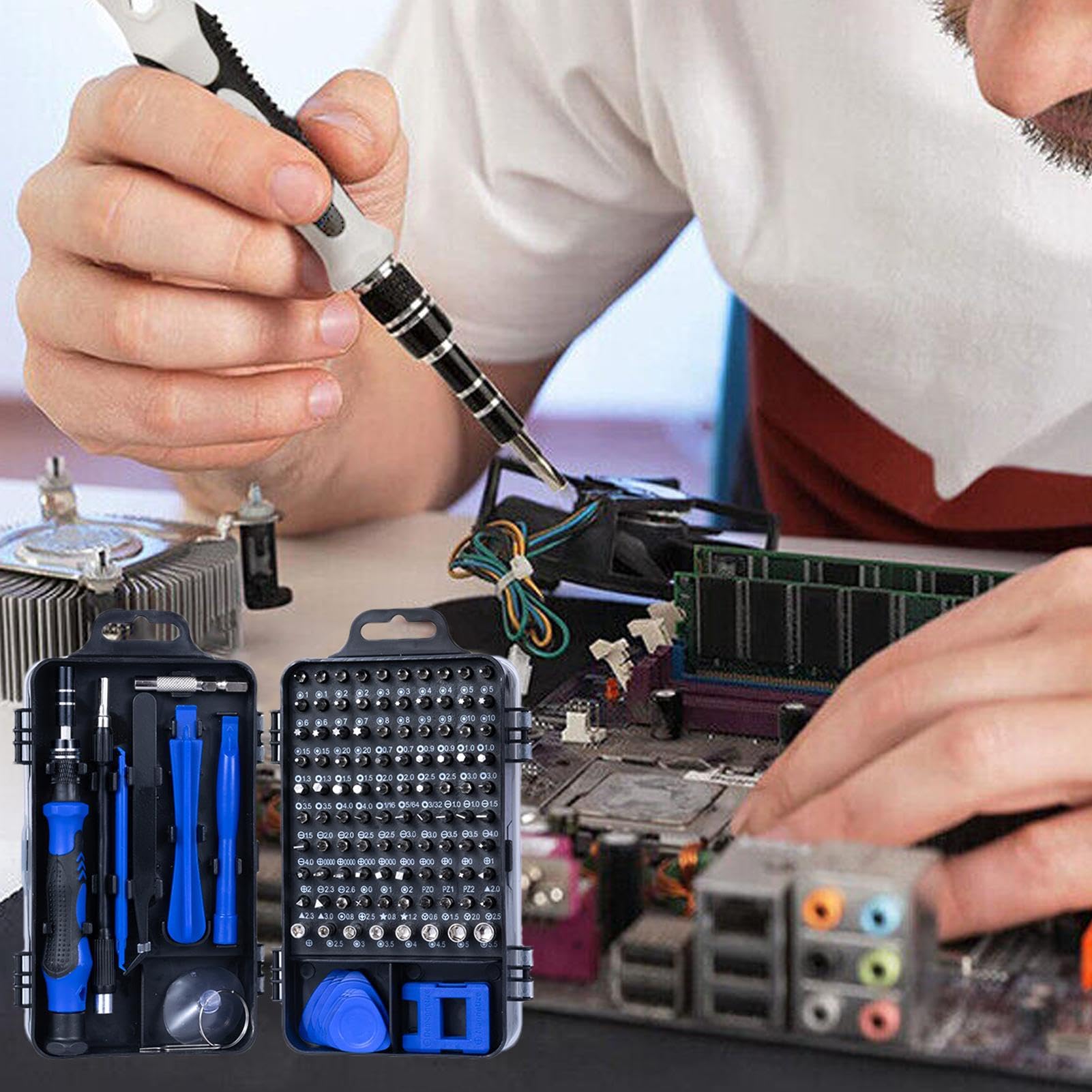 QWORK® Kit Tournevis De Précisio 115 En 1, Tournevis Magnétique Outils De Réparation Professionnel Pour Téléphone, Ordinateur Portable, Ordinateur, Montre