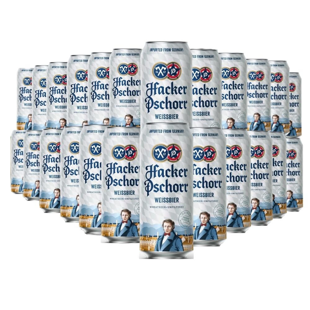 Hacker Pschorr Weissbier Beer 500ml cans pack of 24