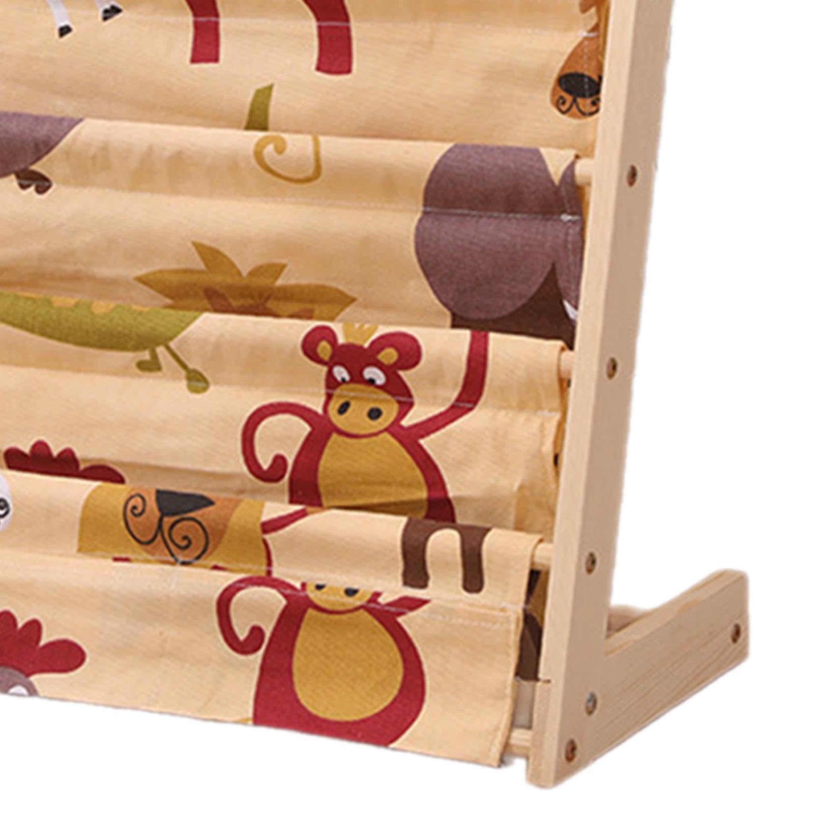 Libreria per bambini, organizer per libri illustrati per bambini, design con animali carini, 60 x 30 x 80 cm