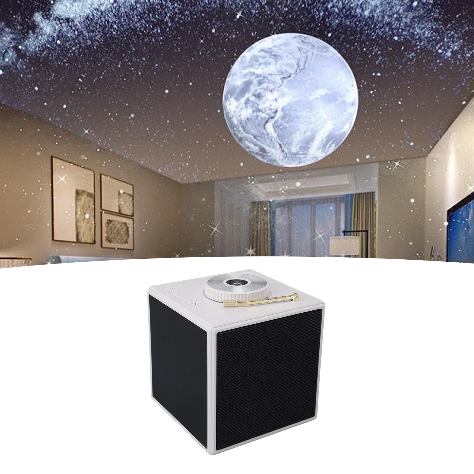 TOPINCN Projecteur D'étoiles, Veilleuse Galaxie avec Projection 3D, Bluetooth et Bruit Blanc pour la Décoration de la Chambre D'enfants et D'adultes