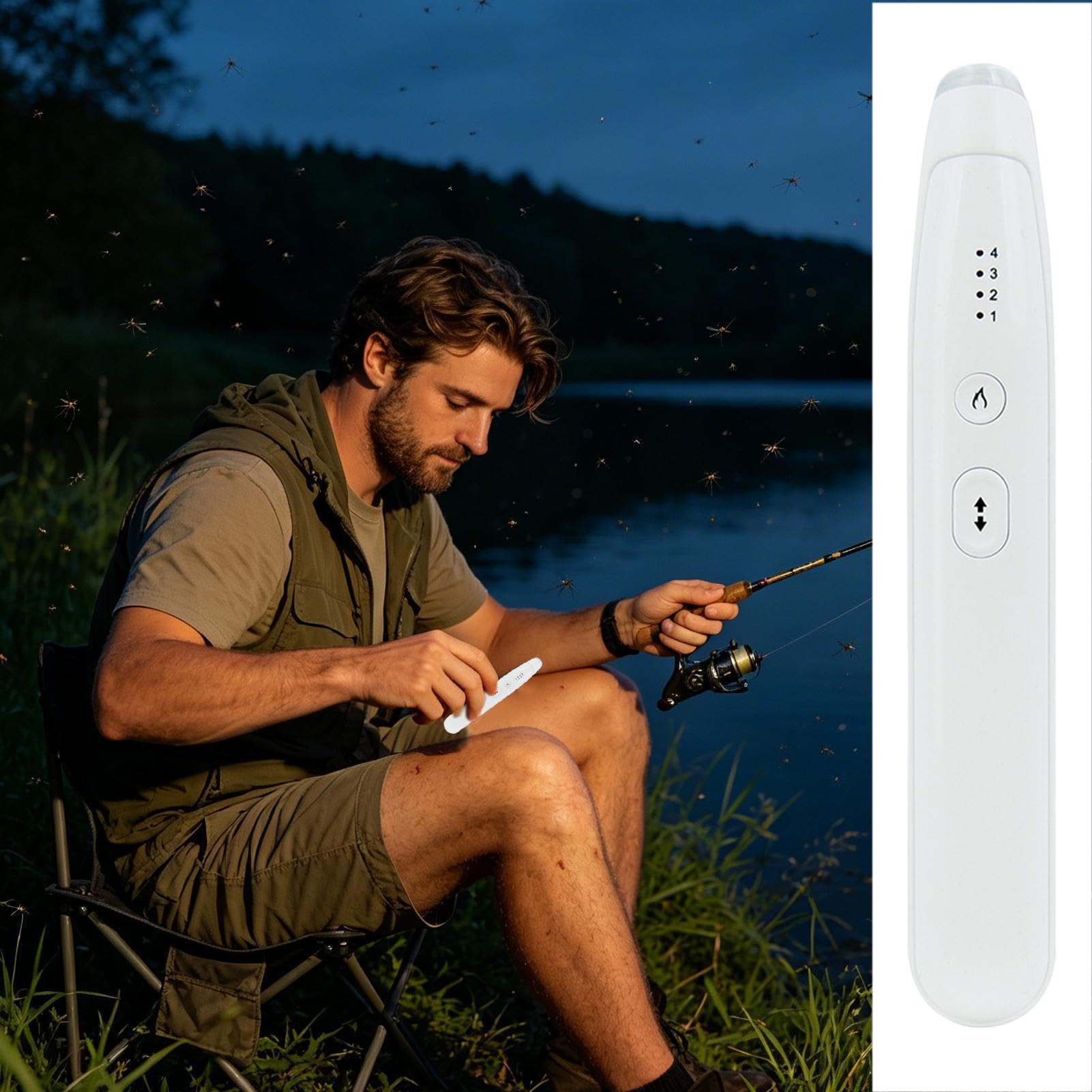 Stylo Anti-Démangeaison - Contrôle De Température Portable Et Rechargeable USB - Outil Électrique Anti-Démangeaison Piqûres - Pour Bureau Maison Voyage Déplacement Professionnel Randonnée Camping