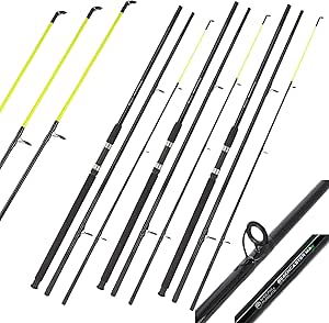 2 X LFS Beachcaster Sea Fishing Rods 12ft 2pc LFS Blue Ocean 70 Reels Orange E - Foto 6