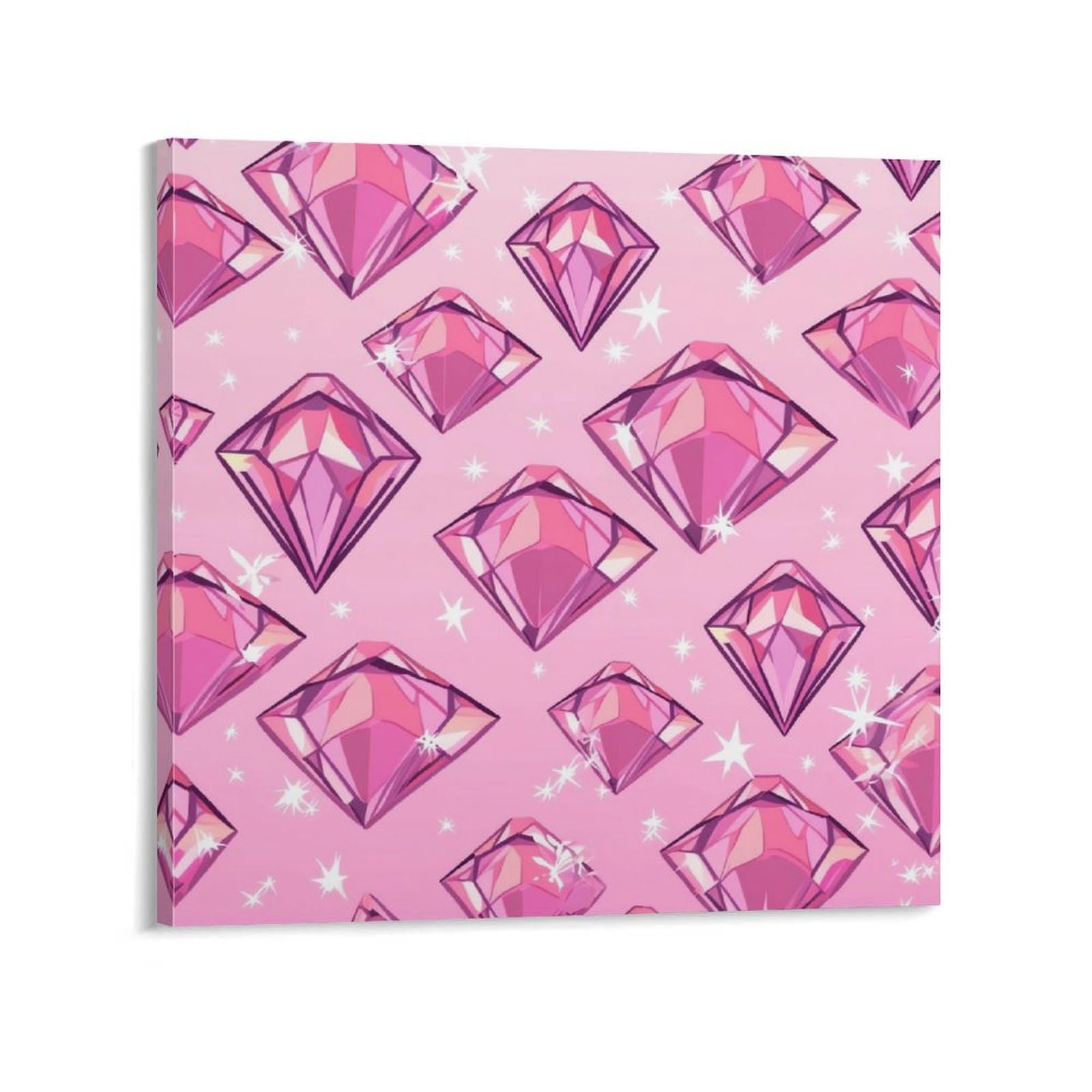 Diamond Pattern Canvas Wall Art for Bedroom 20x20inch(50x50cm) Canvas Prints Artwork for Walls Modern Picture Artwork Painting for Living Room Aesthetic Wall Paintings for Bathroom Kitchen Office Deco