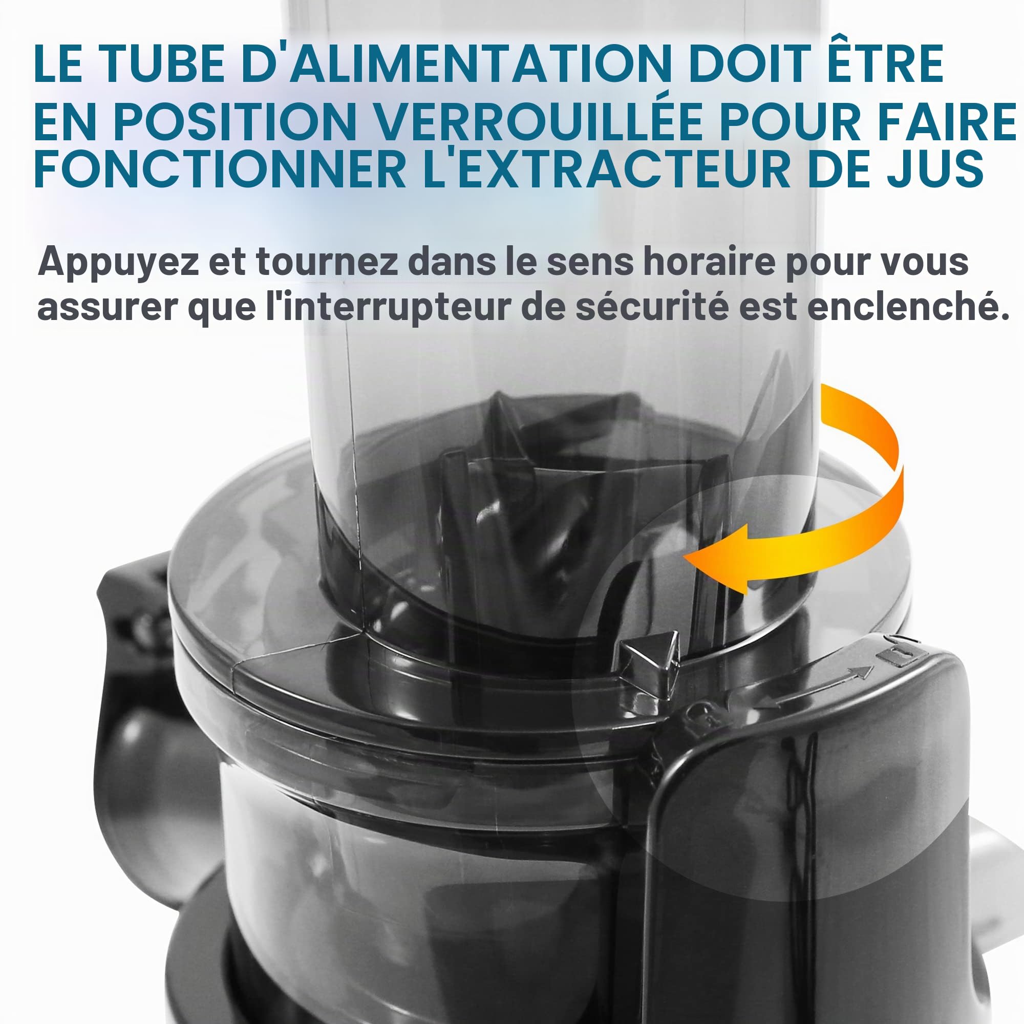 Elite Gourmet EJX600 Extracteur de Jus Lent à Mastiquer Compact, Presse à Froid, 16 oz, Gris Anthracite