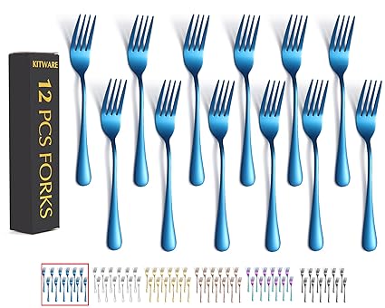 KITWARE METAL FORK blue 12 pcs