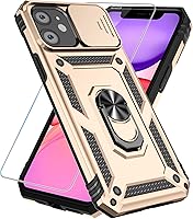 Vista 37 de Funda para teléfono SunStory para iPhone 11 con protector de pantalla HD y cubierta deslizante para la cámara y soporte giratorio con anillo