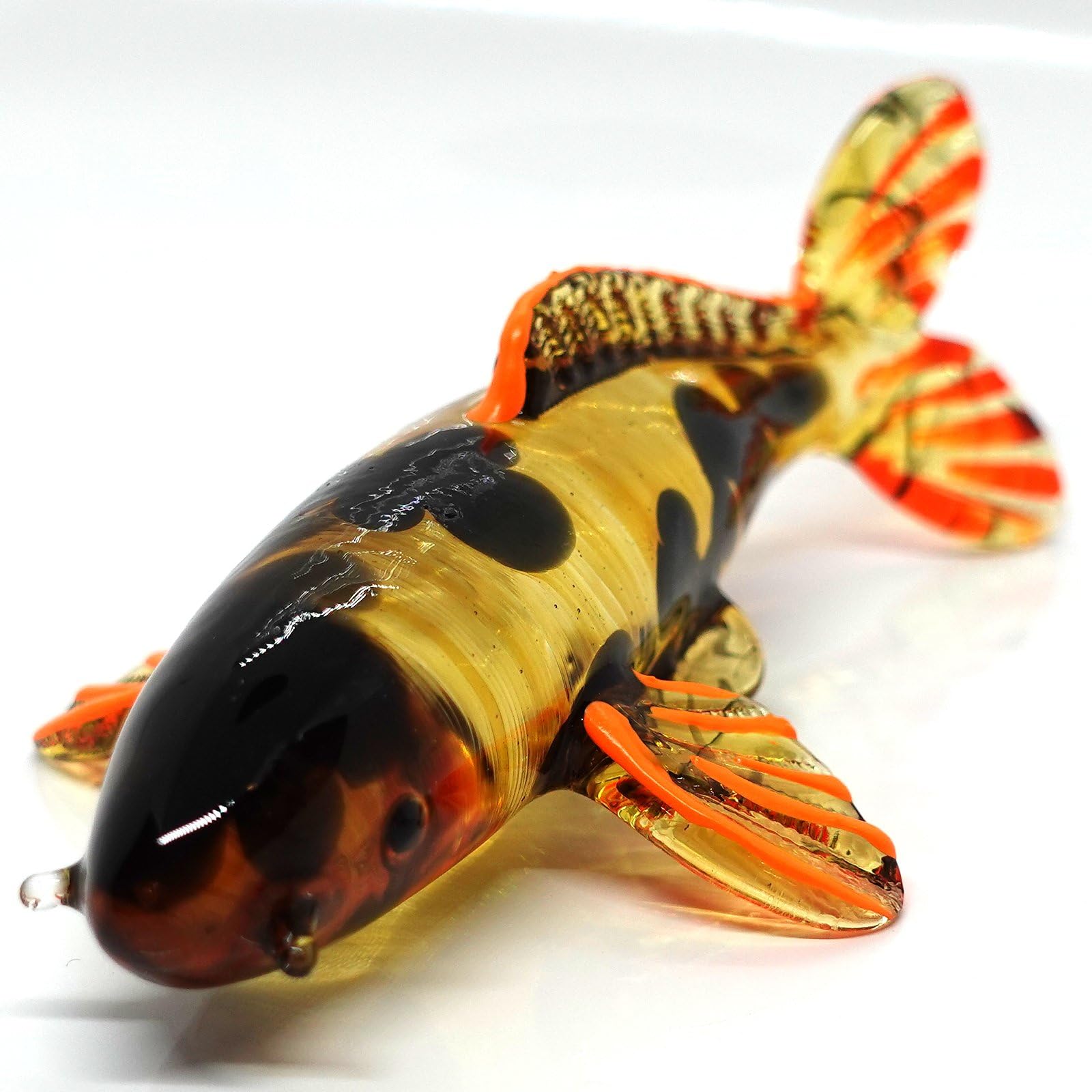 Amazon.co.jp: sansukjai 珍しいサンケ日本のコイ鯉魚の置物動物手描き