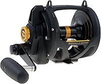 Penn Squall II 2-Speed Lever Drag Conventional Reel - Lightweight Graphite for Big Game Saltwater Fishing