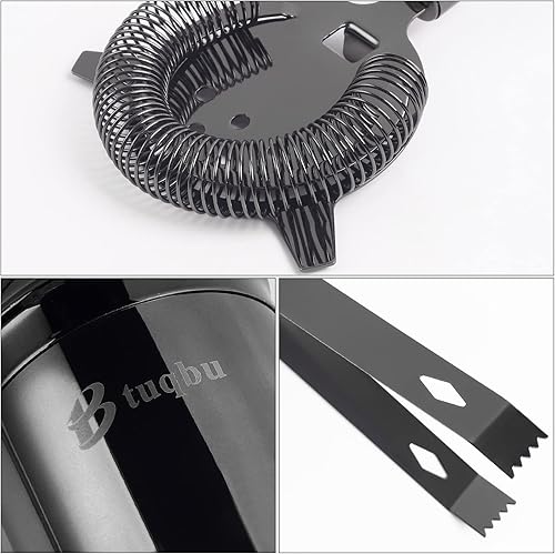 Miniatura 3 de Kit de camarero con soporte, juego de 11 piezas, coctelera de 24 onzas, juego de herramientas para principiantes con receta