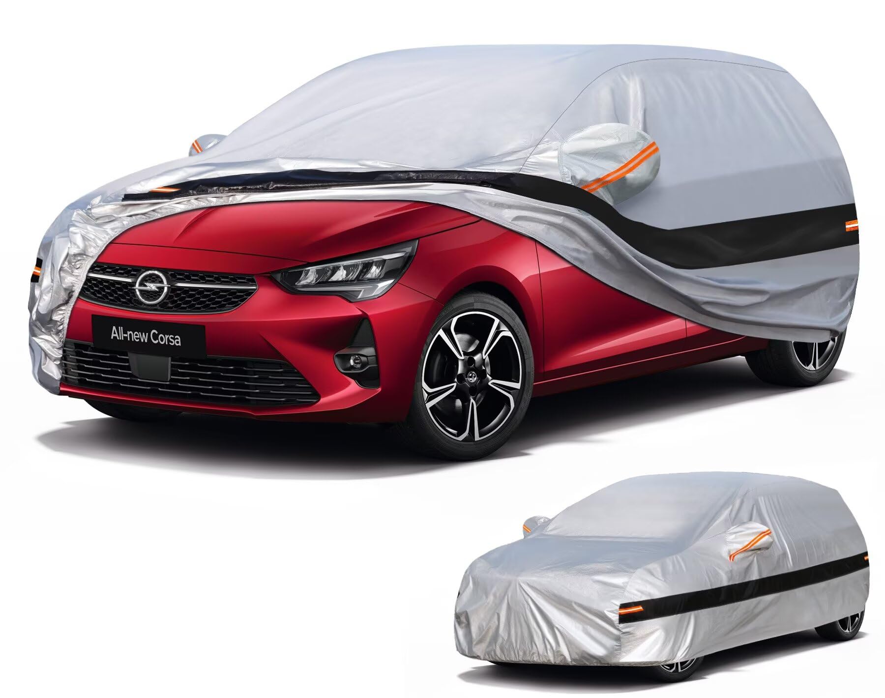 Holthly 10 strati Telo Copriauto per OPEL Corsa(1982-2025),100% copertura auto impermeabile,Telo Copri Auto per Esterno,impermeabile,protezione UV,antivento,antipolvere.