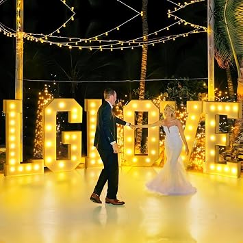 LED Marquee Letter Lights,LED Letter Lights Sign Light Up Letters Sign for Home Cafe Bar Party Wedding Birthday,Battery Operated Initials Lamp Letters Symbol(Medium,70cm)