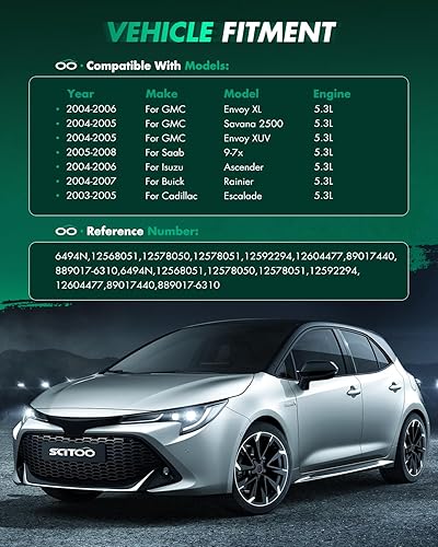 Miniatura 9 de SCITOO Arrancadores nuevos compatibles con Chevrolet Avalanche 1500 2003-2006 5.3L Express Vans 2004-2007 4.8L 5.3L para Silverado 1500 2003-2008