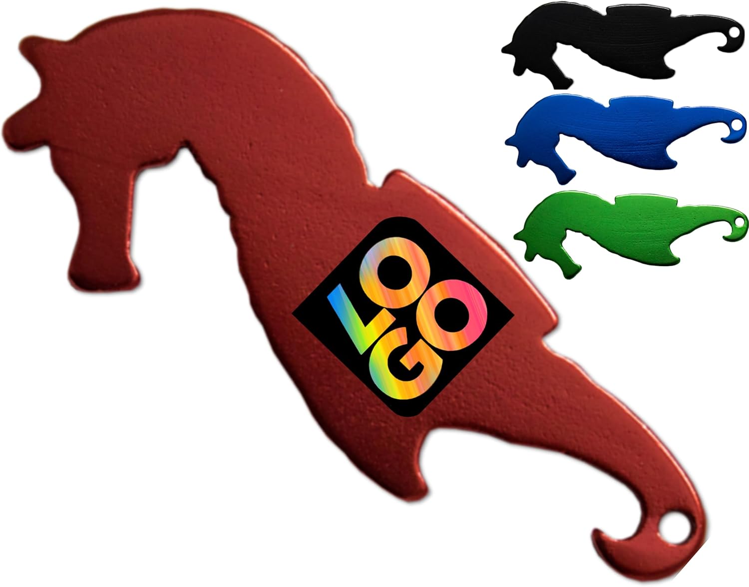 Custom Imprinted Seahorse-Shaped Bottle Opener for Events, Bars, and Brand Display (Blue, QTY 1000)