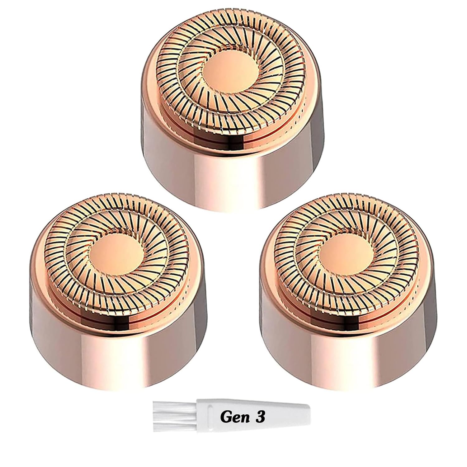 Gen 3 Replacement Heads Compatible with Flawless Facial Remover, 3 Pack