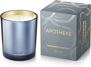 Apotheke 3-Wick Scented Candles for Home, Cardamom Chestnut - 10.5 oz Seasonal Soy Wax Jar Candle - Long-Lasting Fall Scented Fragrance with Perfume-Grade Essential Oils